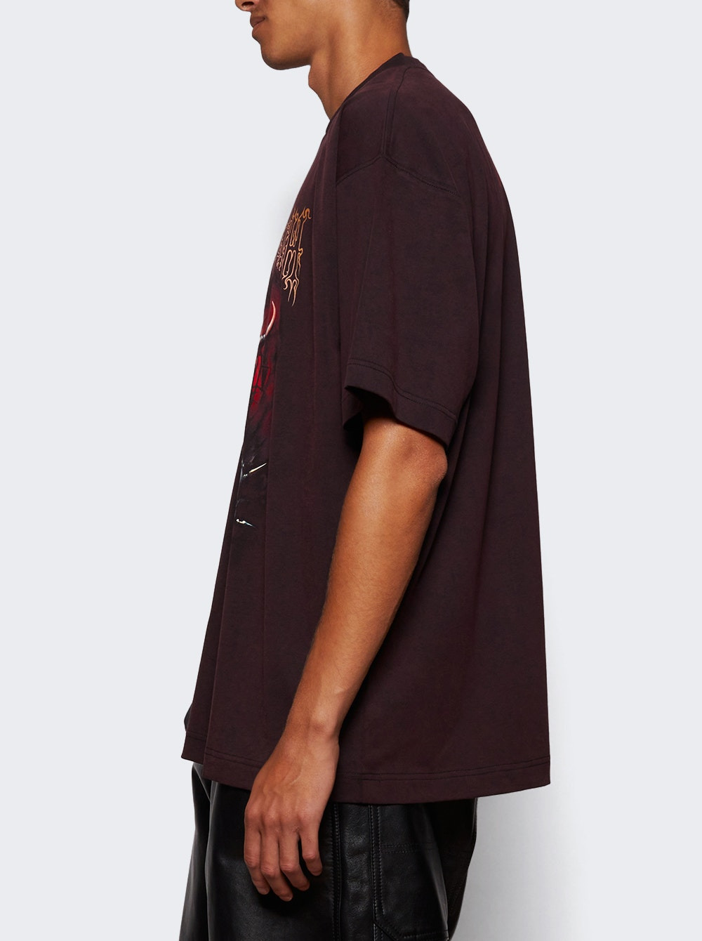 Cut-up Oversized Tee Black And Red - 3