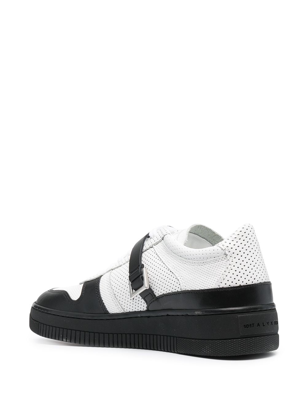 colour block buckle strap sneakers - 3