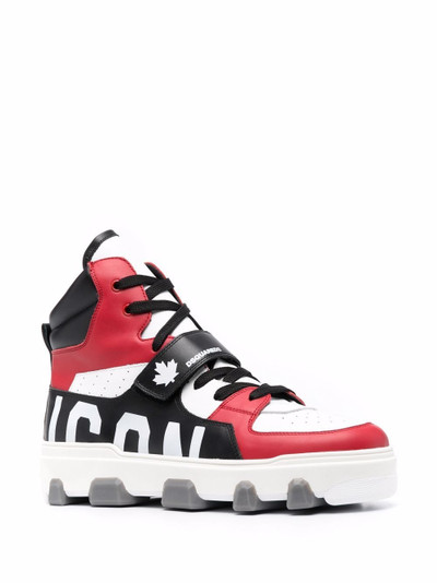 DSQUARED2 panelled high-top sneakers outlook