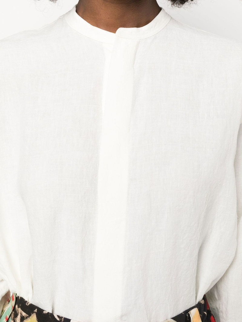 collarless linen shirt 5