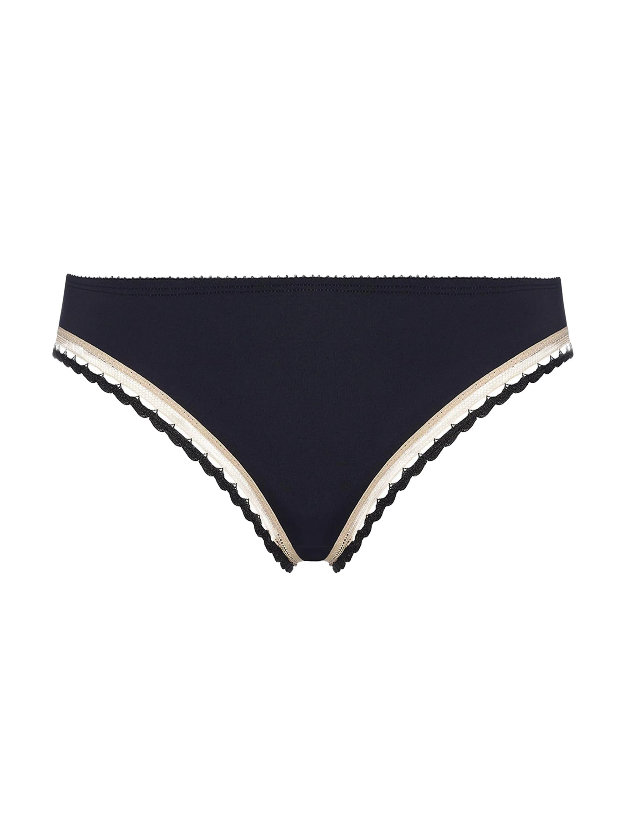 Women's Flash Jersey Bikini Briefs - Noir Rose Petale - 1