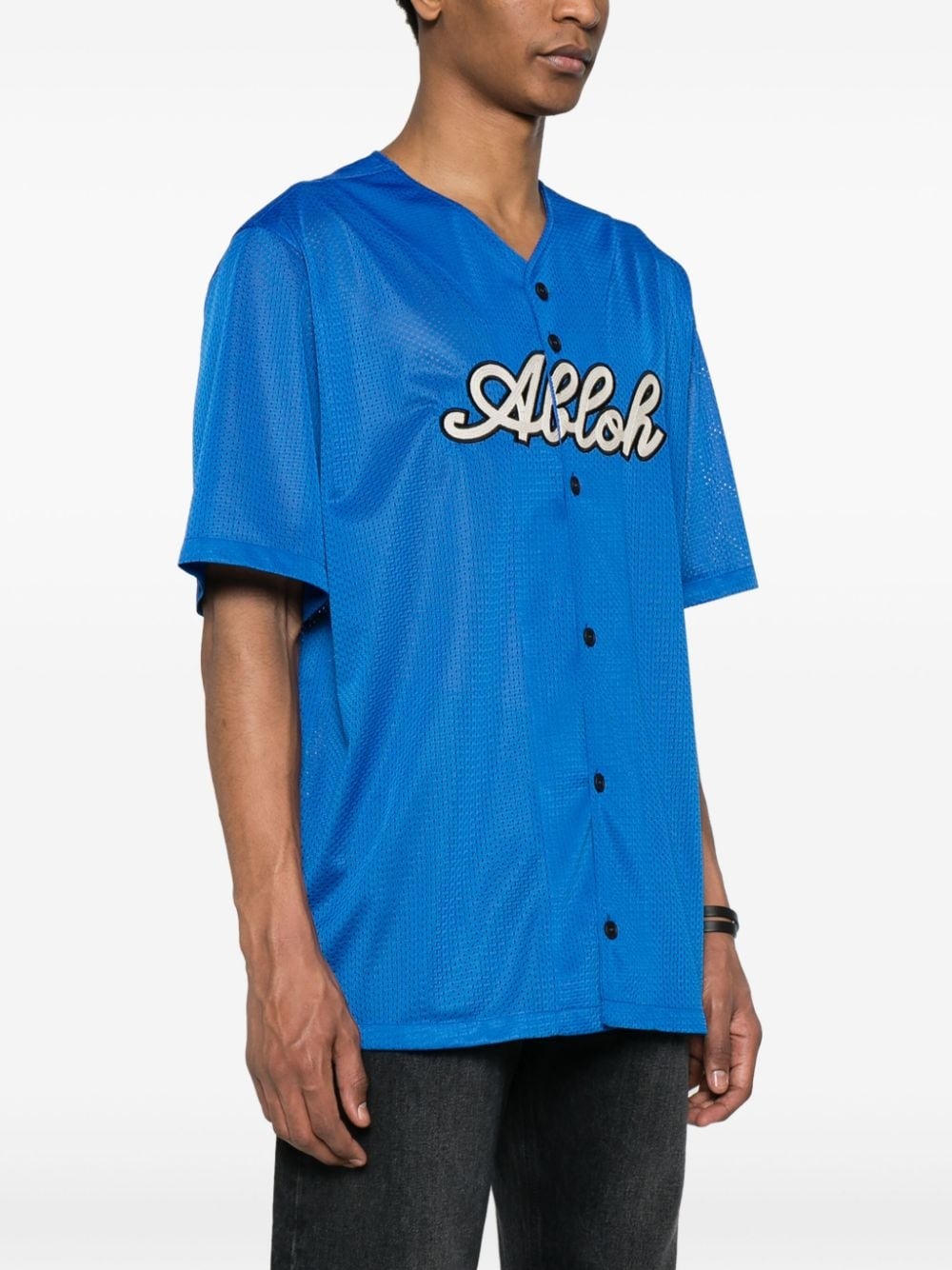 logo-patch baseball shirt - 4