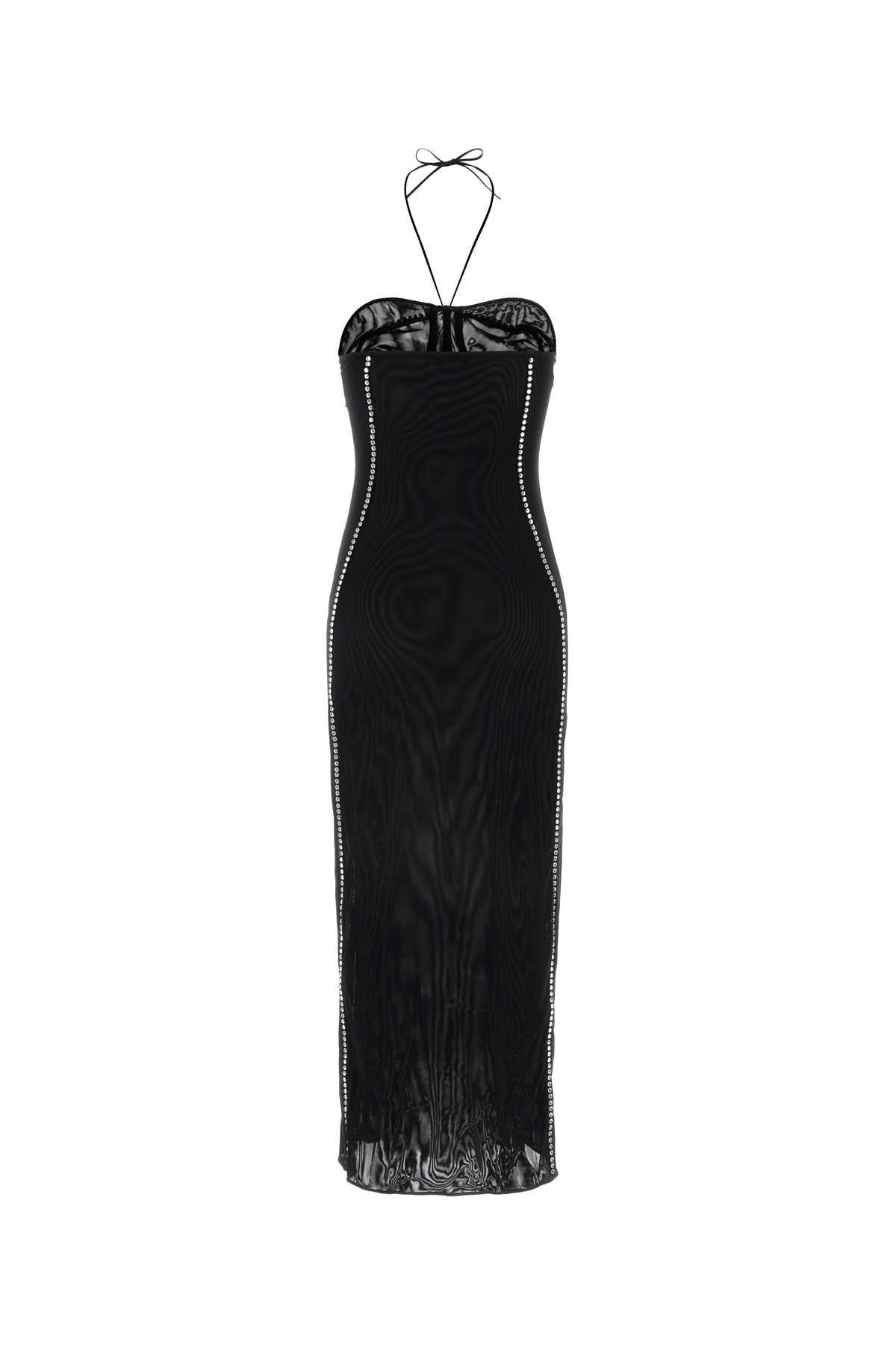 Oseree Women Black Stretch Tulle Dress - 2
