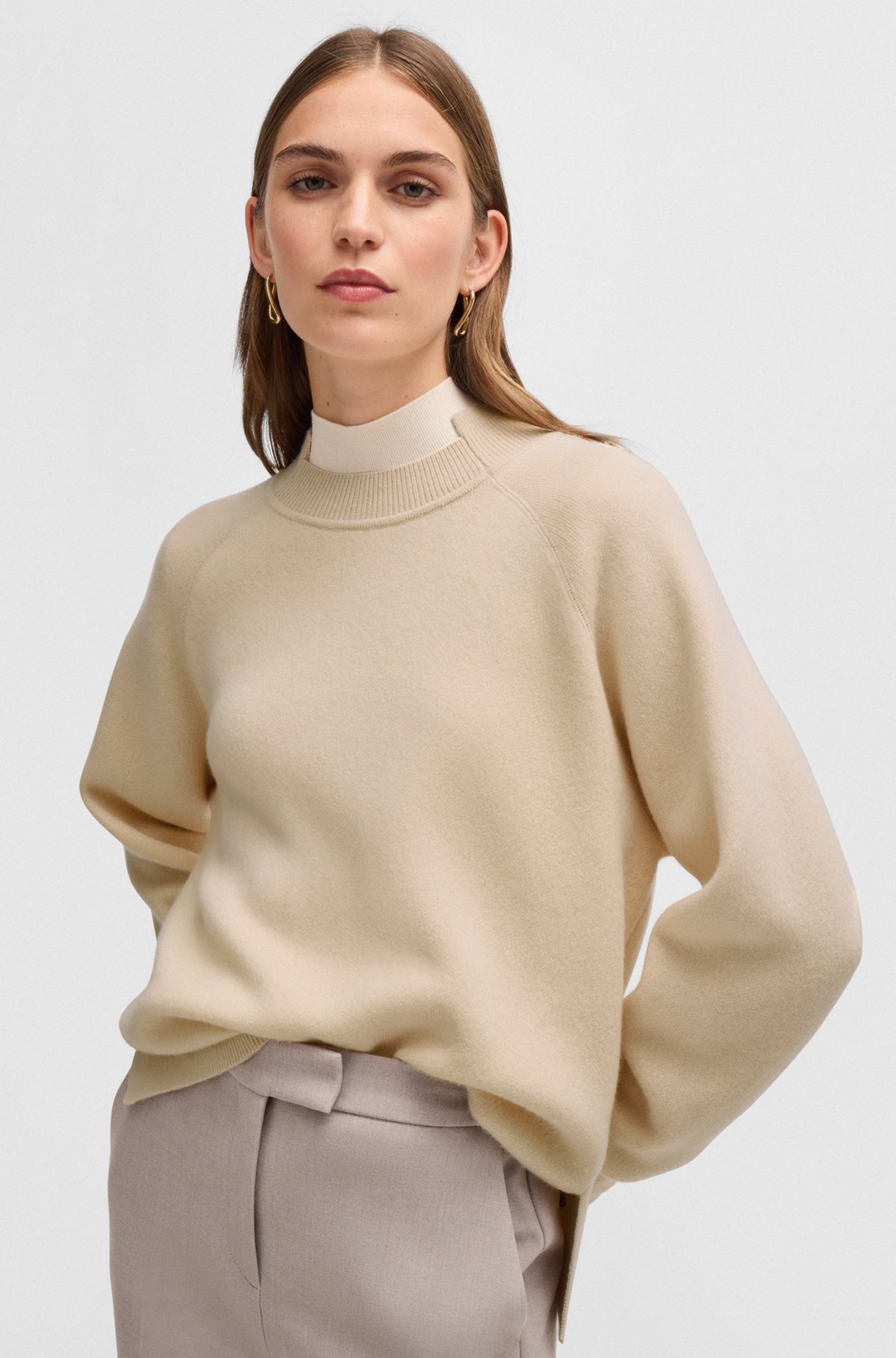 KNITTED SWEATER IN WOOL AND CASHMERE - 5