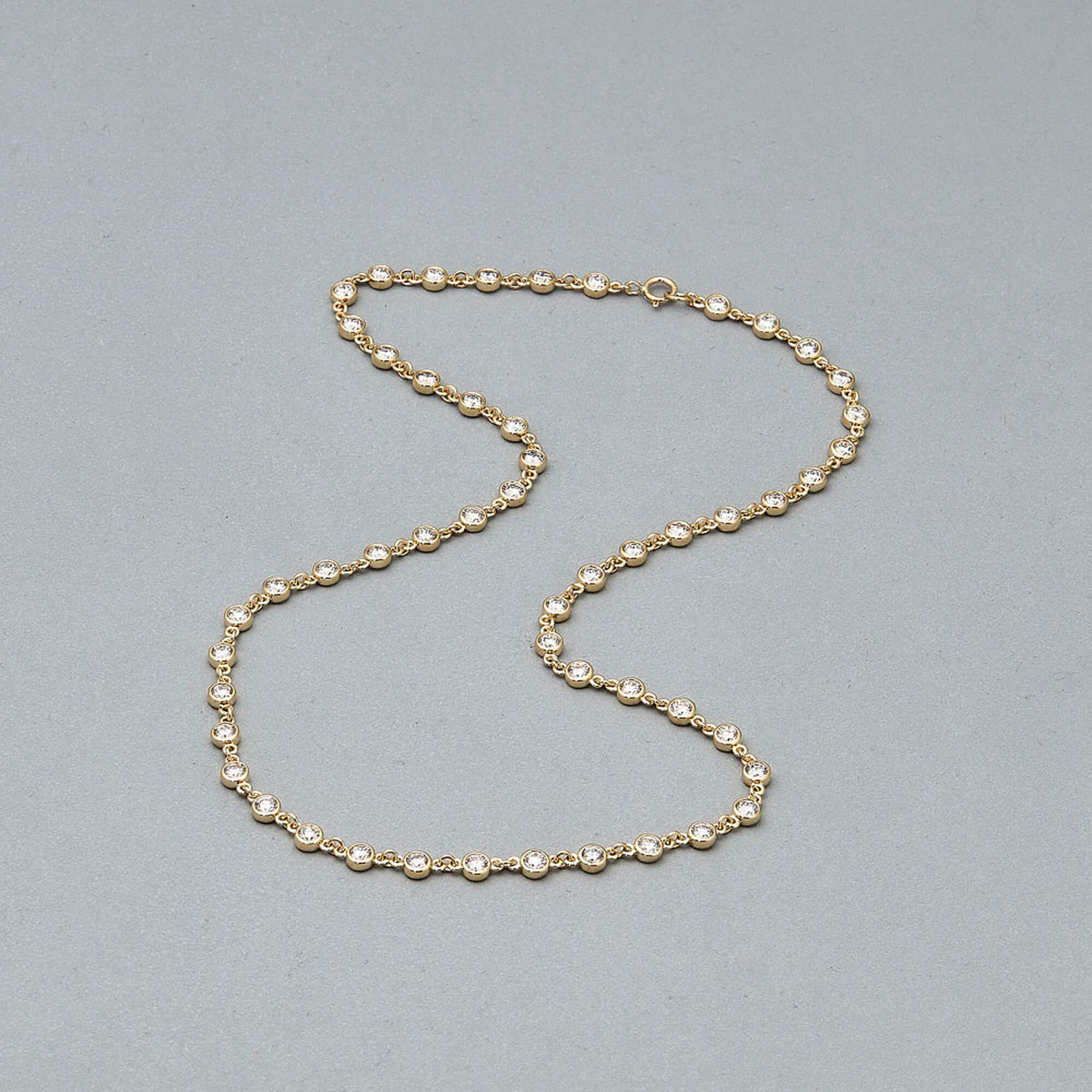 LAB-Created Linked Up Tennis Necklace - 4