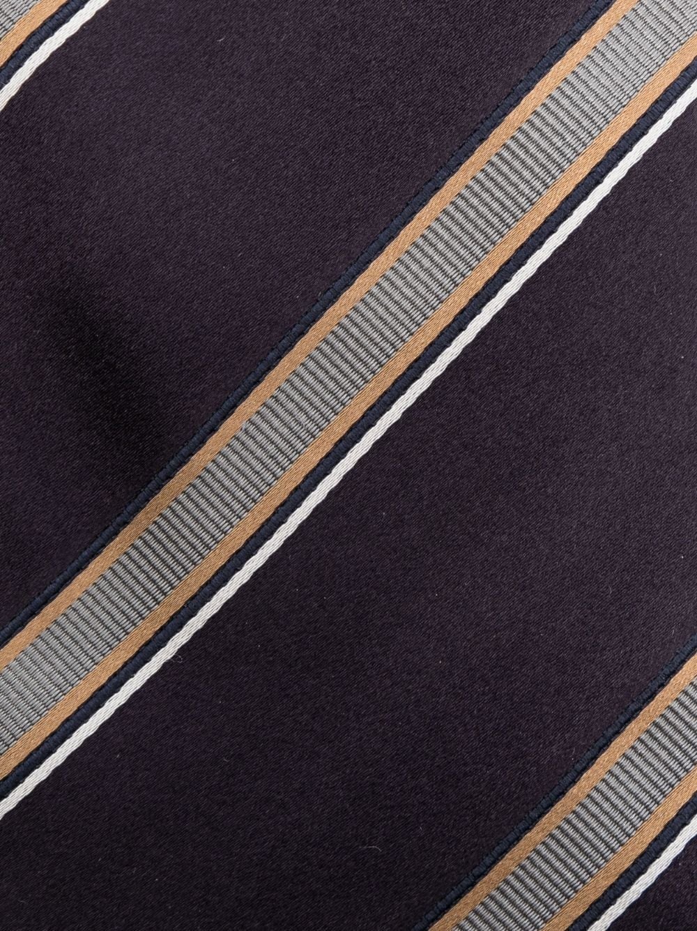 striped jacquard silk tie - 2