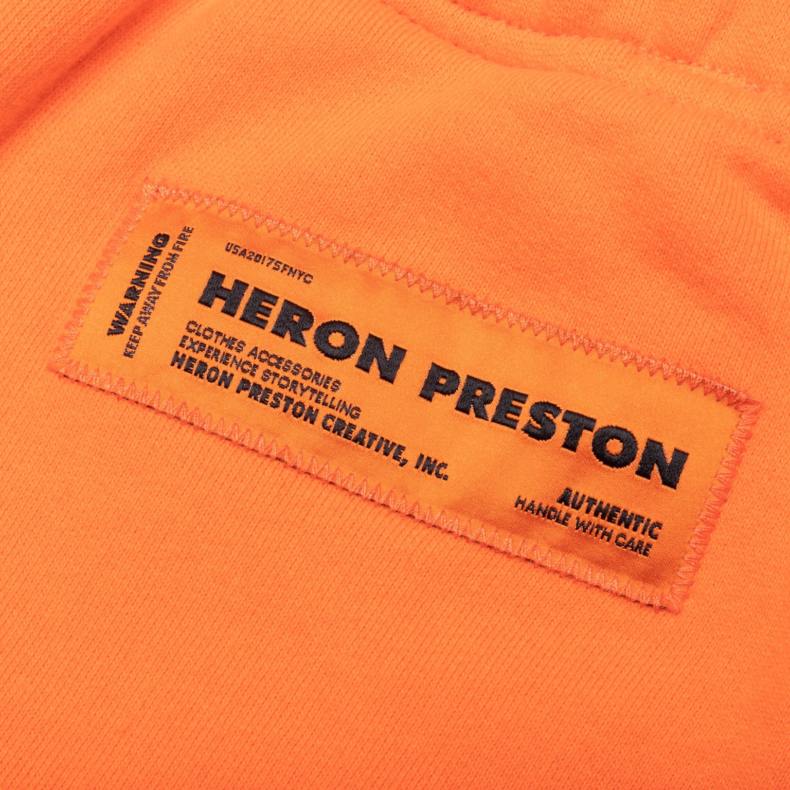 HERON PRESTON SWEATSHORTS LOGO RECYCLED CO - ORANGE/NO COLOR - 3