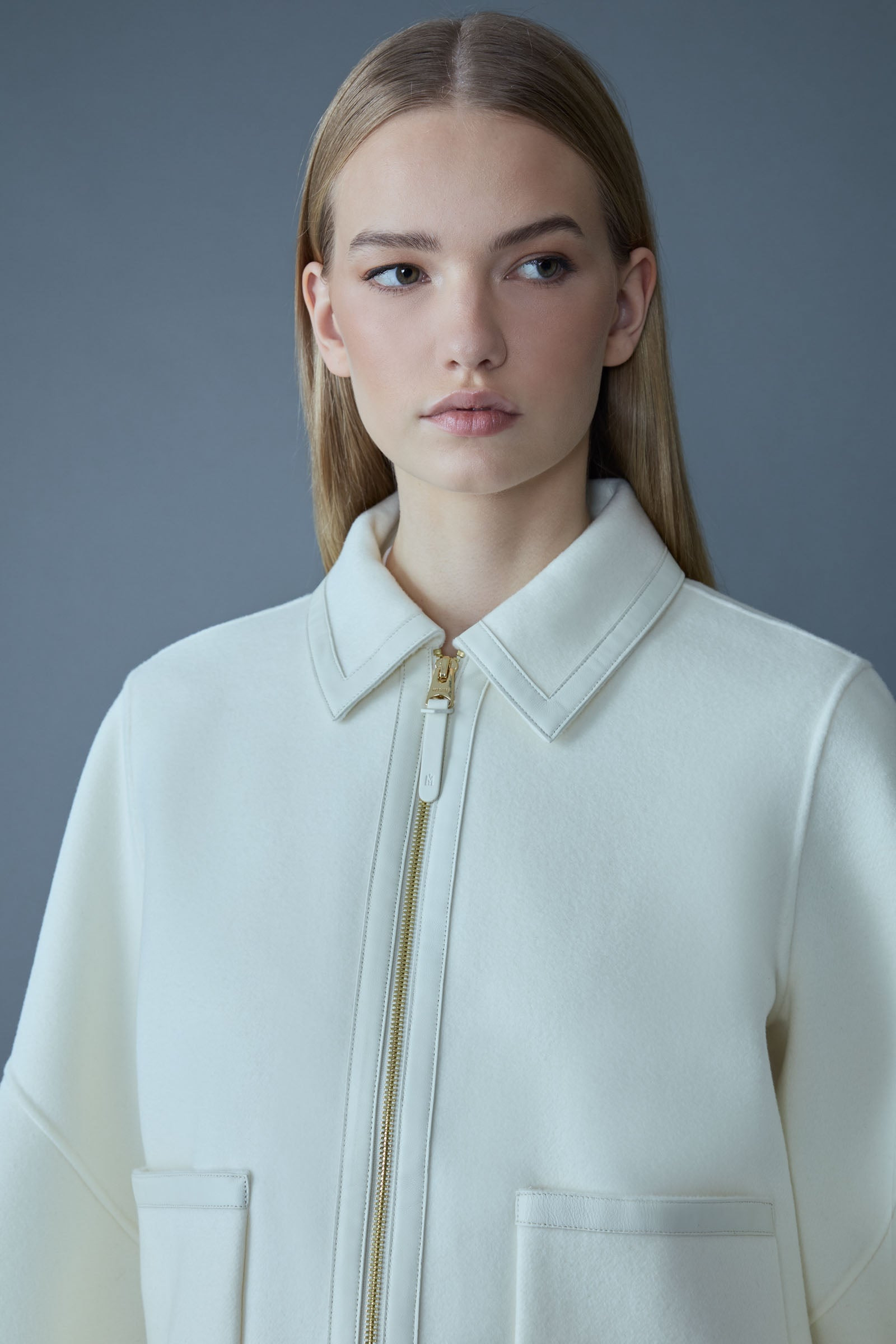 SOLANA Double-Face Wool balloon sleeved short jacket - 5