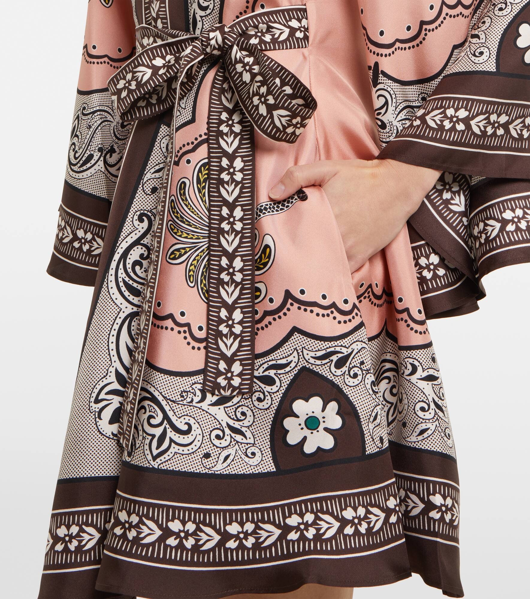 Magnifico printed silk twill minidress - 5