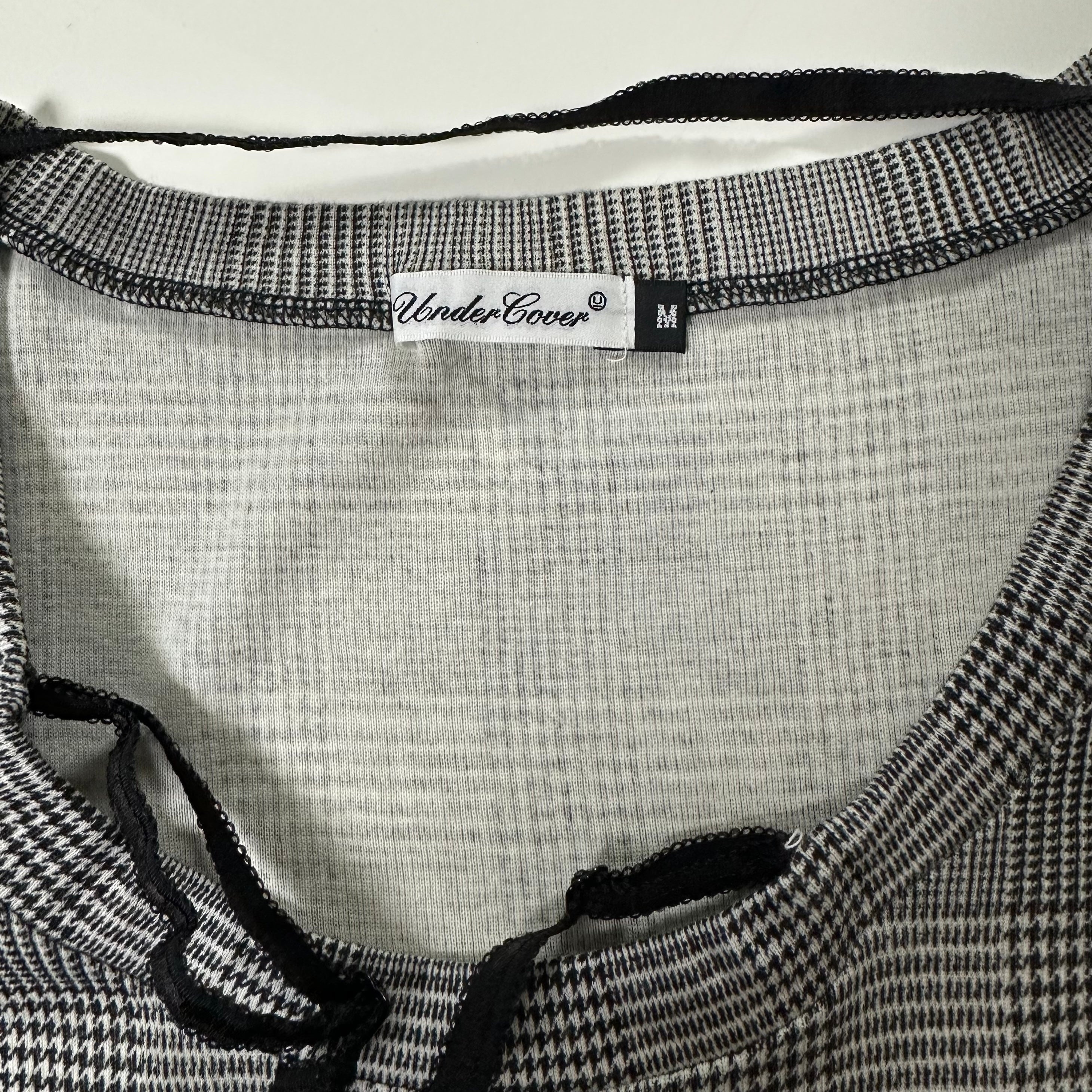 UNDERCOVER Spring Summer 2004 "Languid" Houndstooth Pattern Tank Top - 4