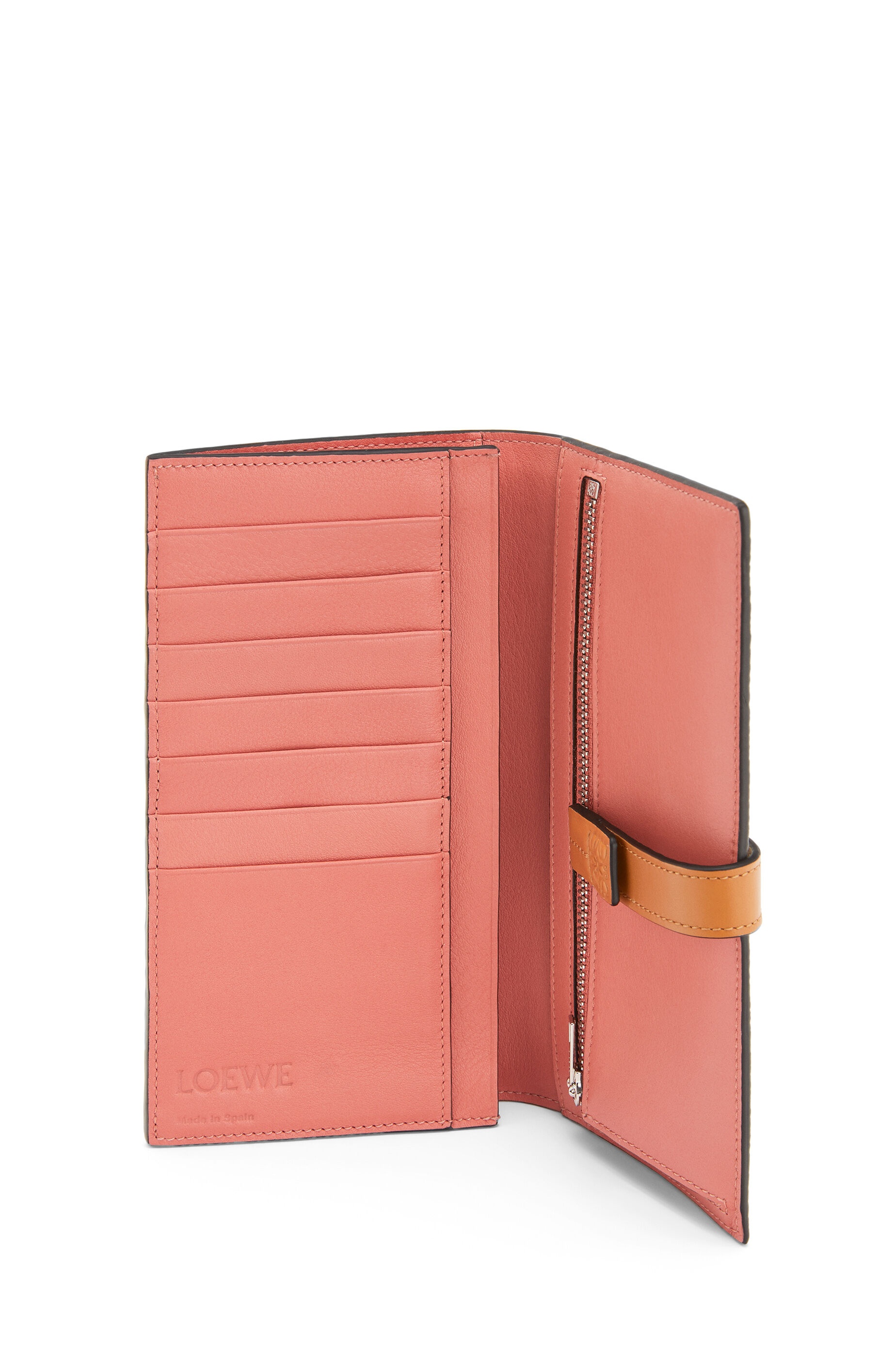 Large vertical wallet in soft grained calfskin - 2