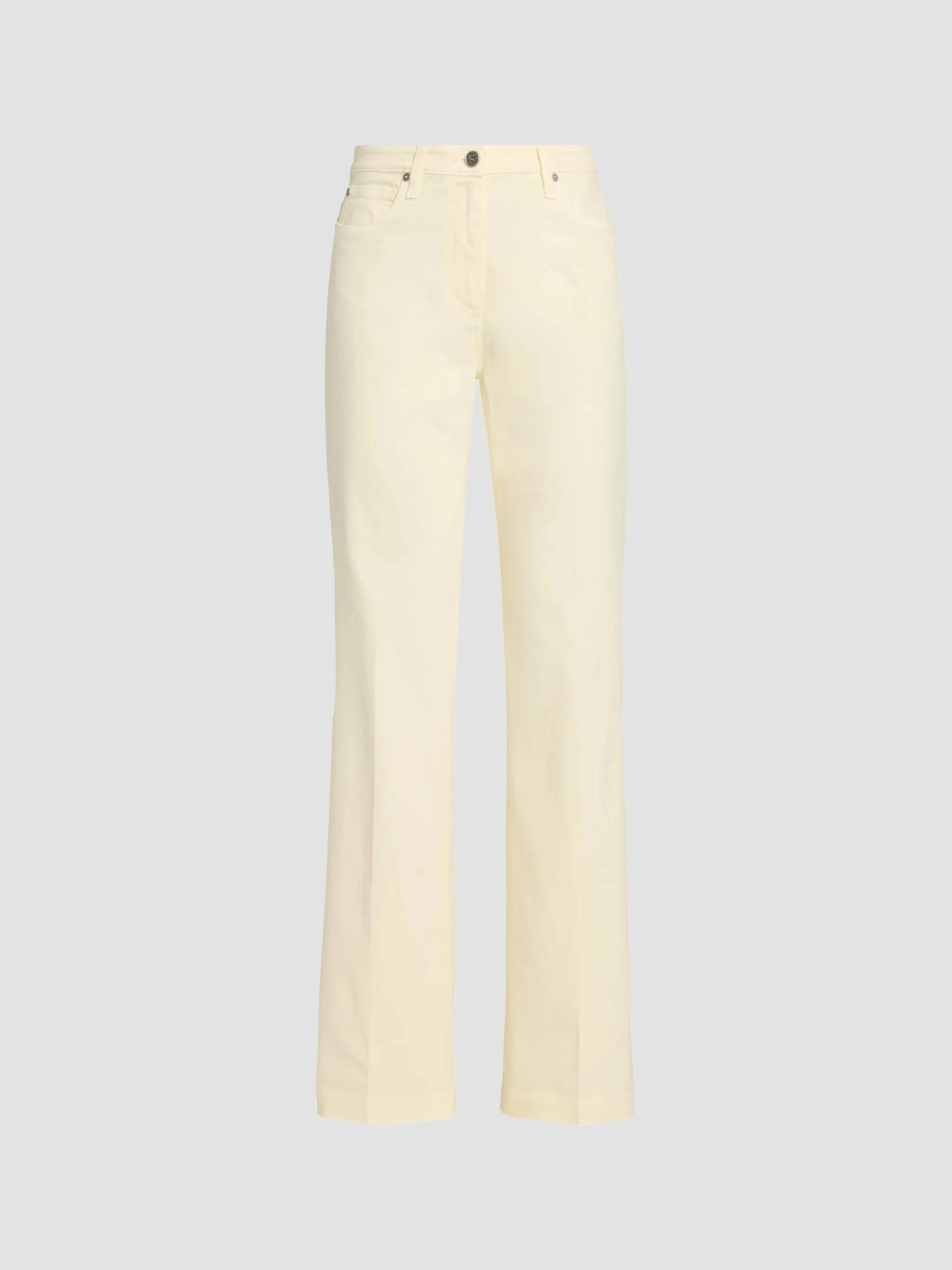 Women's Stretch Cotton Bootcut Pants - Yellow - 1