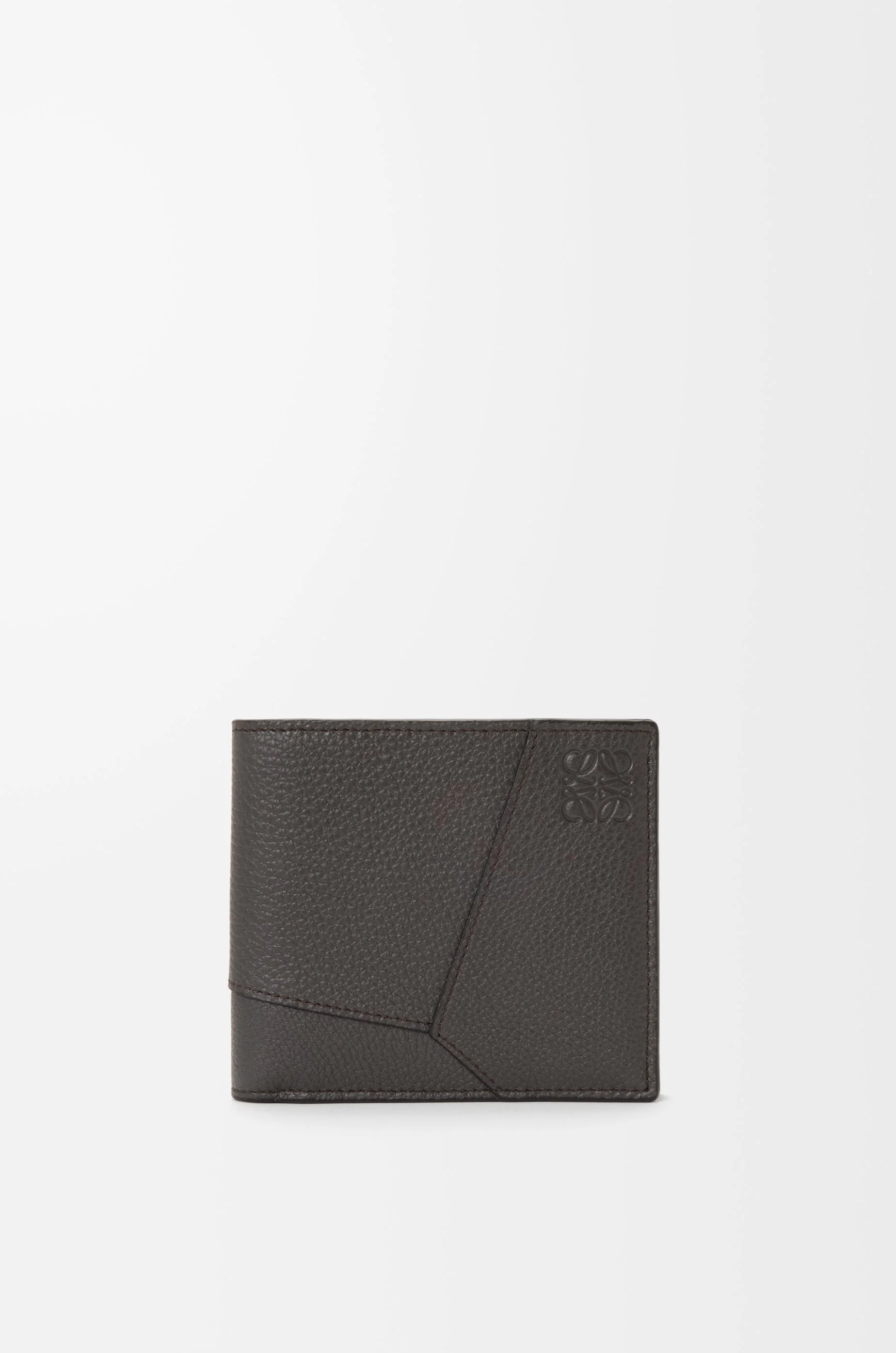 Puzzle bifold wallet in supple grained calfskin - 1