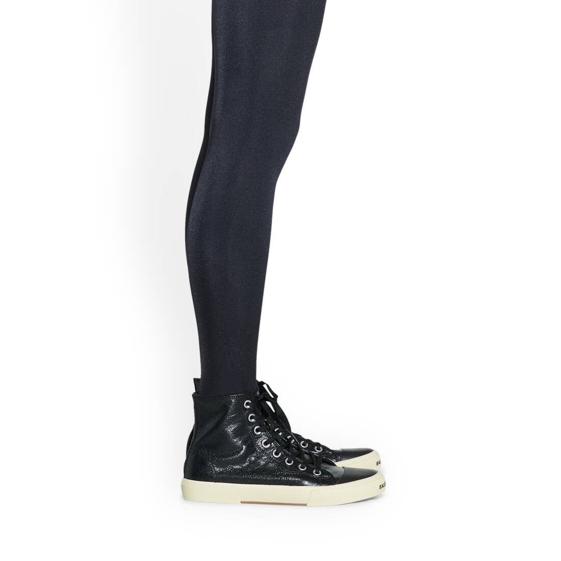 Women's Paris High Top Sneaker in Black - 10