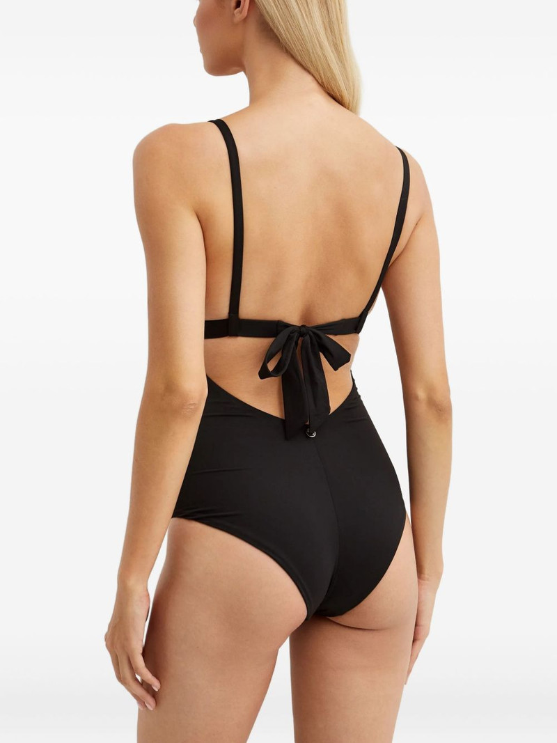 Crystal monogram-print swimsuit 4