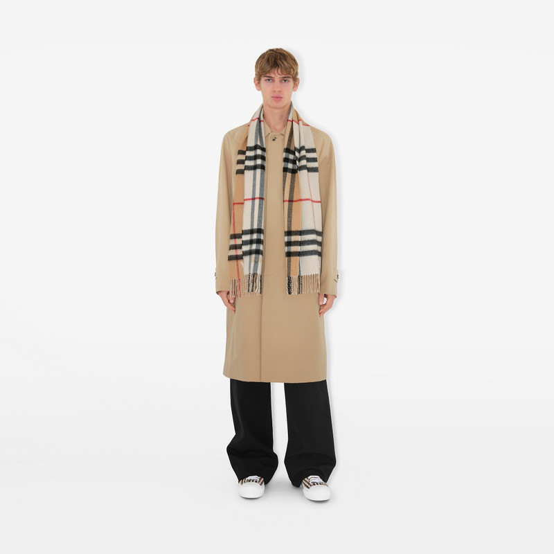Contrast Check Cashmere Scarf 5