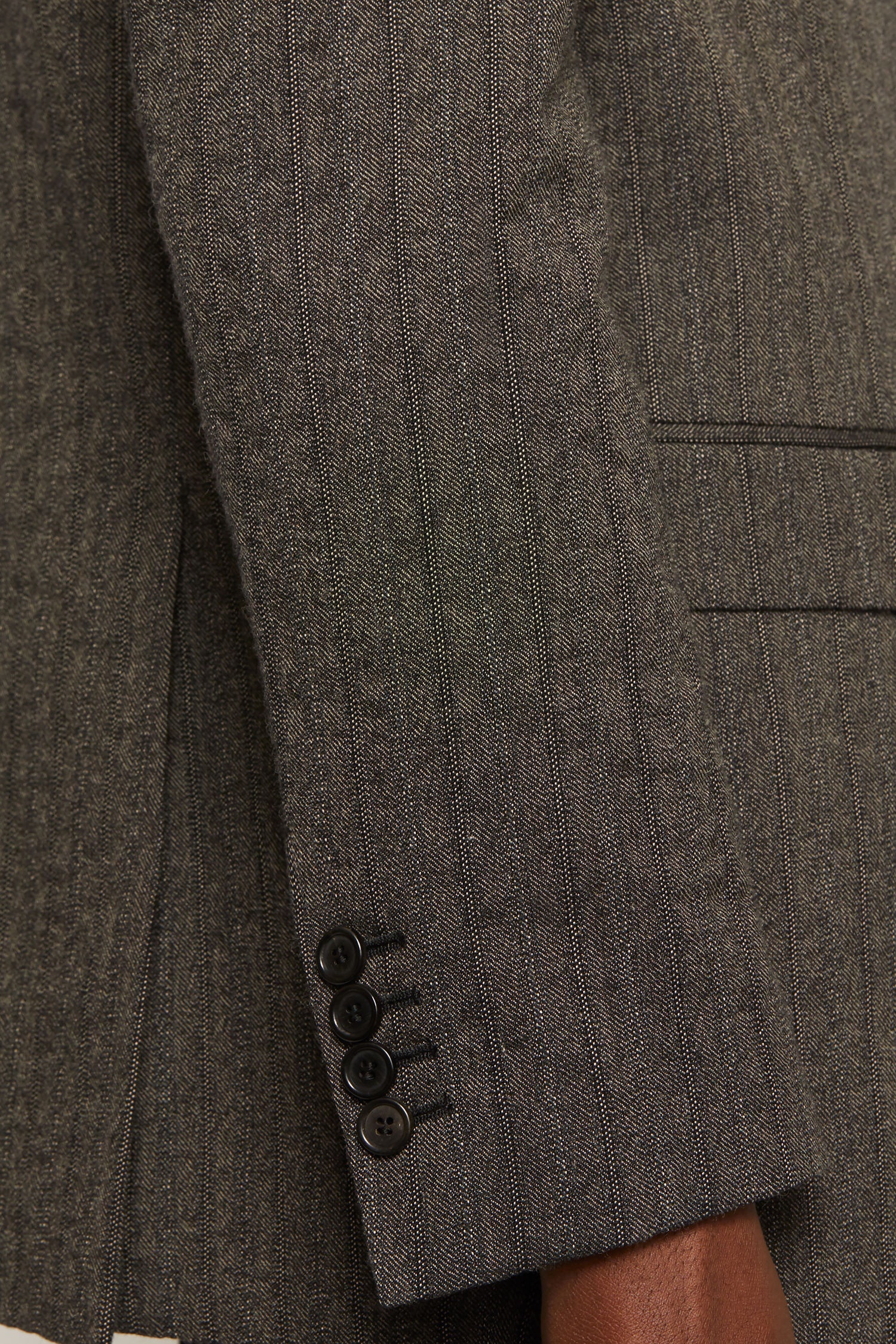 Single-breasted pinstriped jacket graphite/anthracite grey - 5