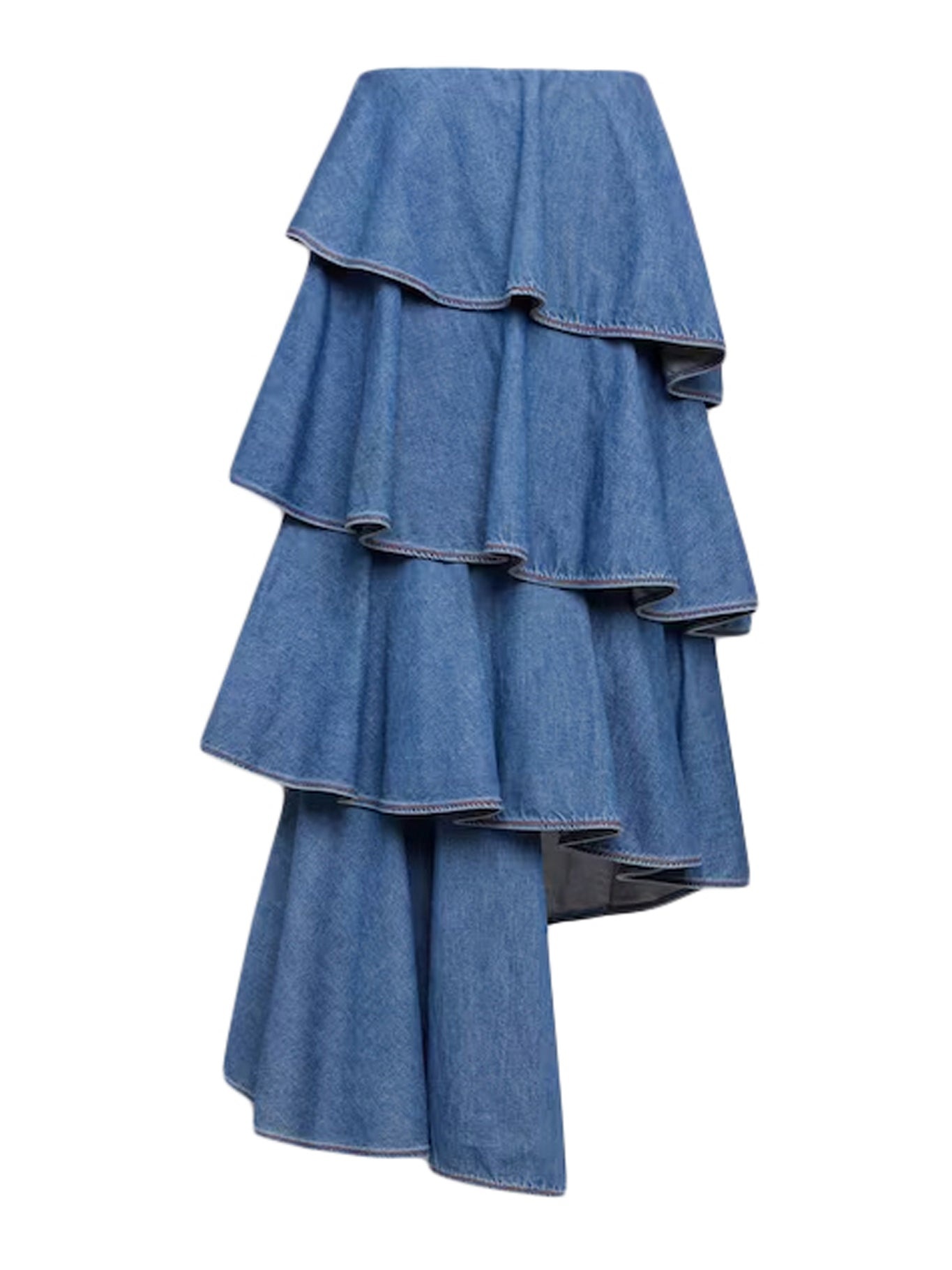 DENIM SPIRAL SKIRT - 2