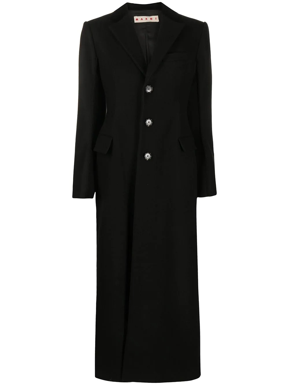 single-breasted wool coat - 1