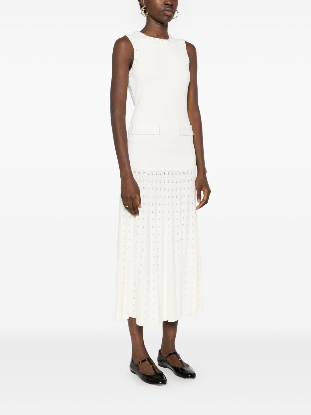 ＊人気＊ SANDRO  ニットとデニム製 ミディ丈ドレス Sandro Knit and Denim Maxi Dress | Saks Fifth Avenue