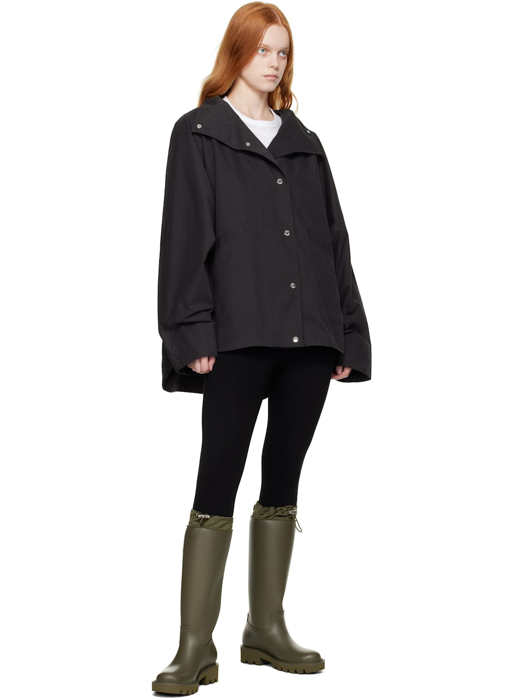 Khaki Kickstream High Rain Tall Boots - 5