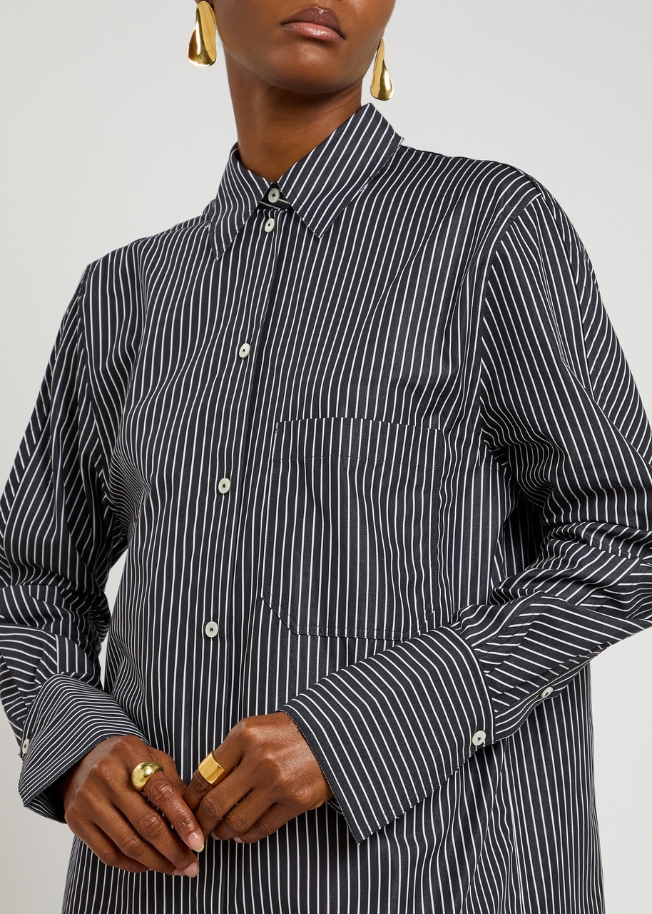 Toteme Striped Cotton Midi Shirt Dress - 5