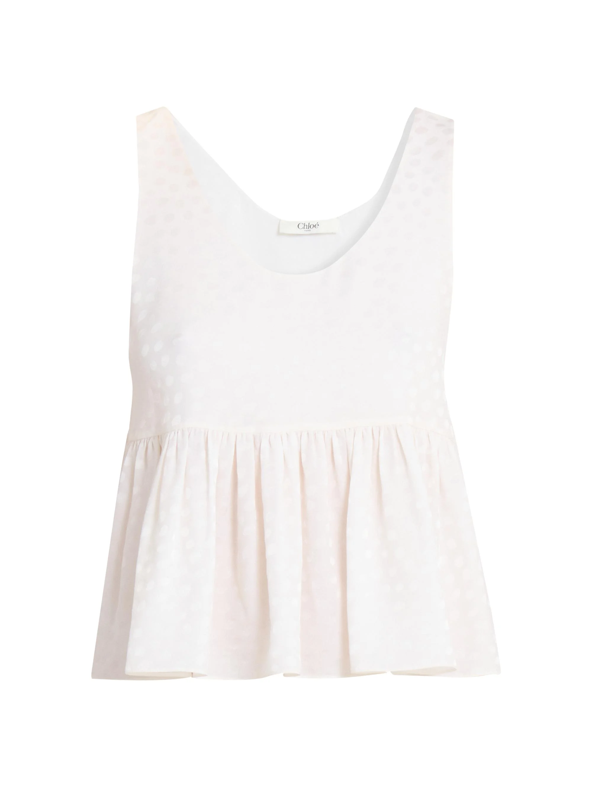 Women's Shirred Silk Tank - Iconic Milk - 1