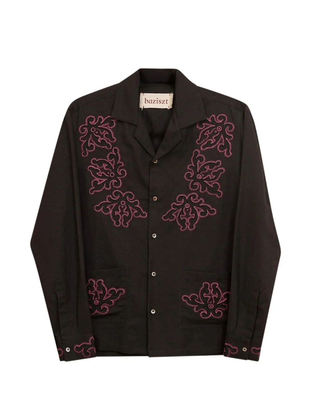 embroidered pocket shirt - 1