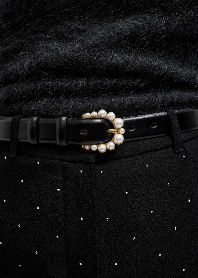 Faux Pearl Buckle Belt 5