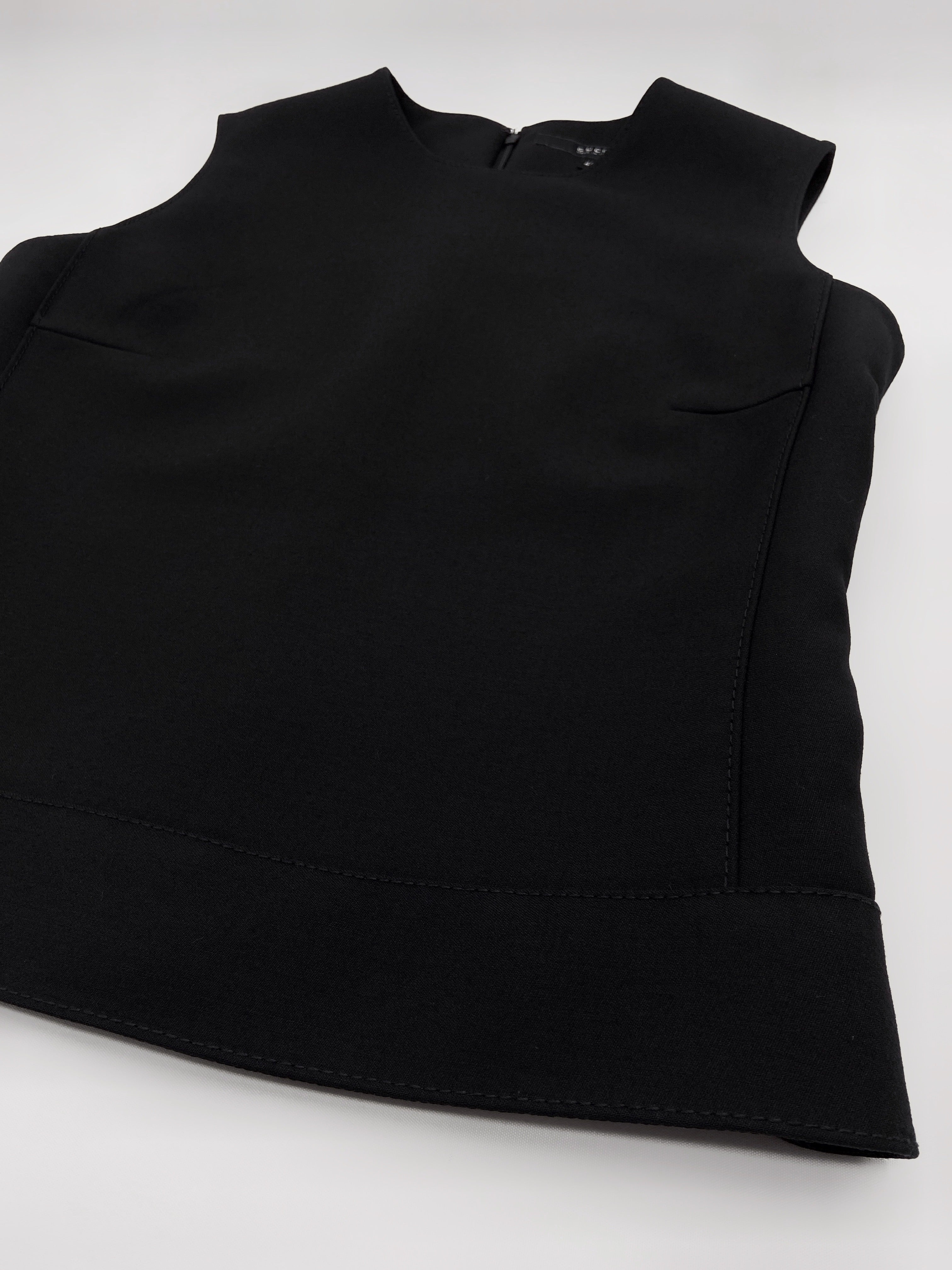 Gucci Fall 2001 Tom Ford Black Wool Tank Top Skirt Set 40 - 8