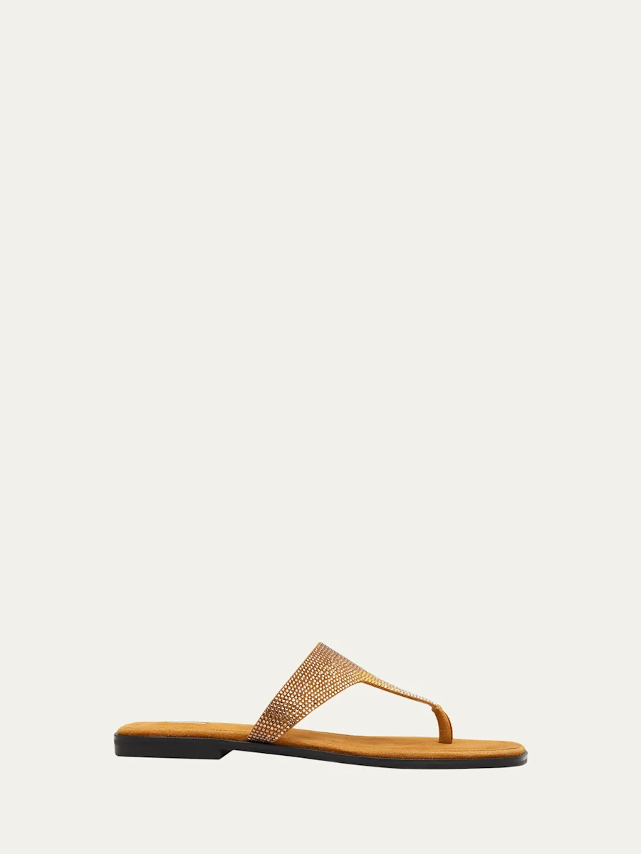Bulla Nova Embellished Suede Thong Sandals - 1