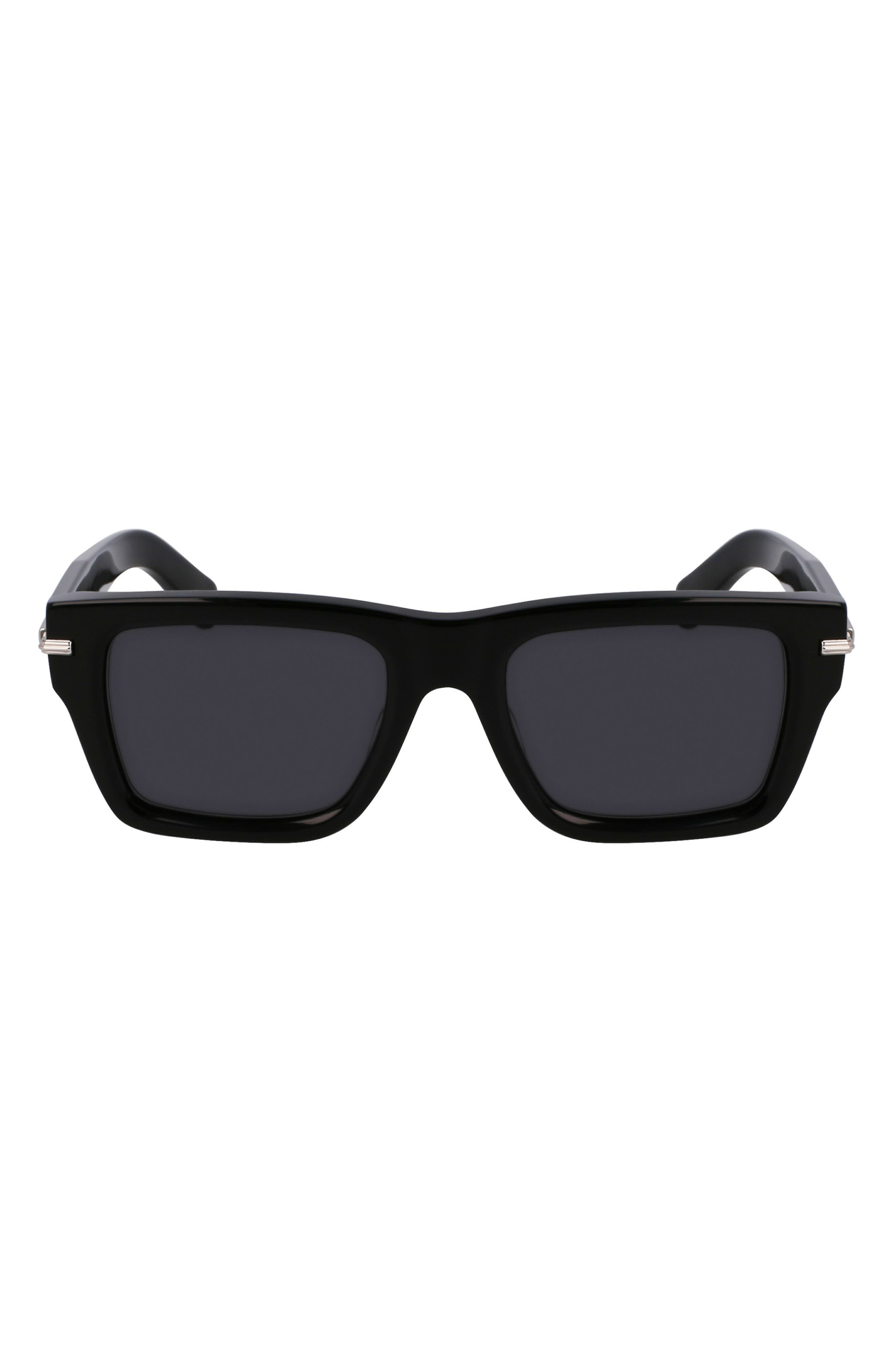 FERRAGAMO Prisma 53mm Modified Rectangular Sunglasses in Black at Nordstrom - 1