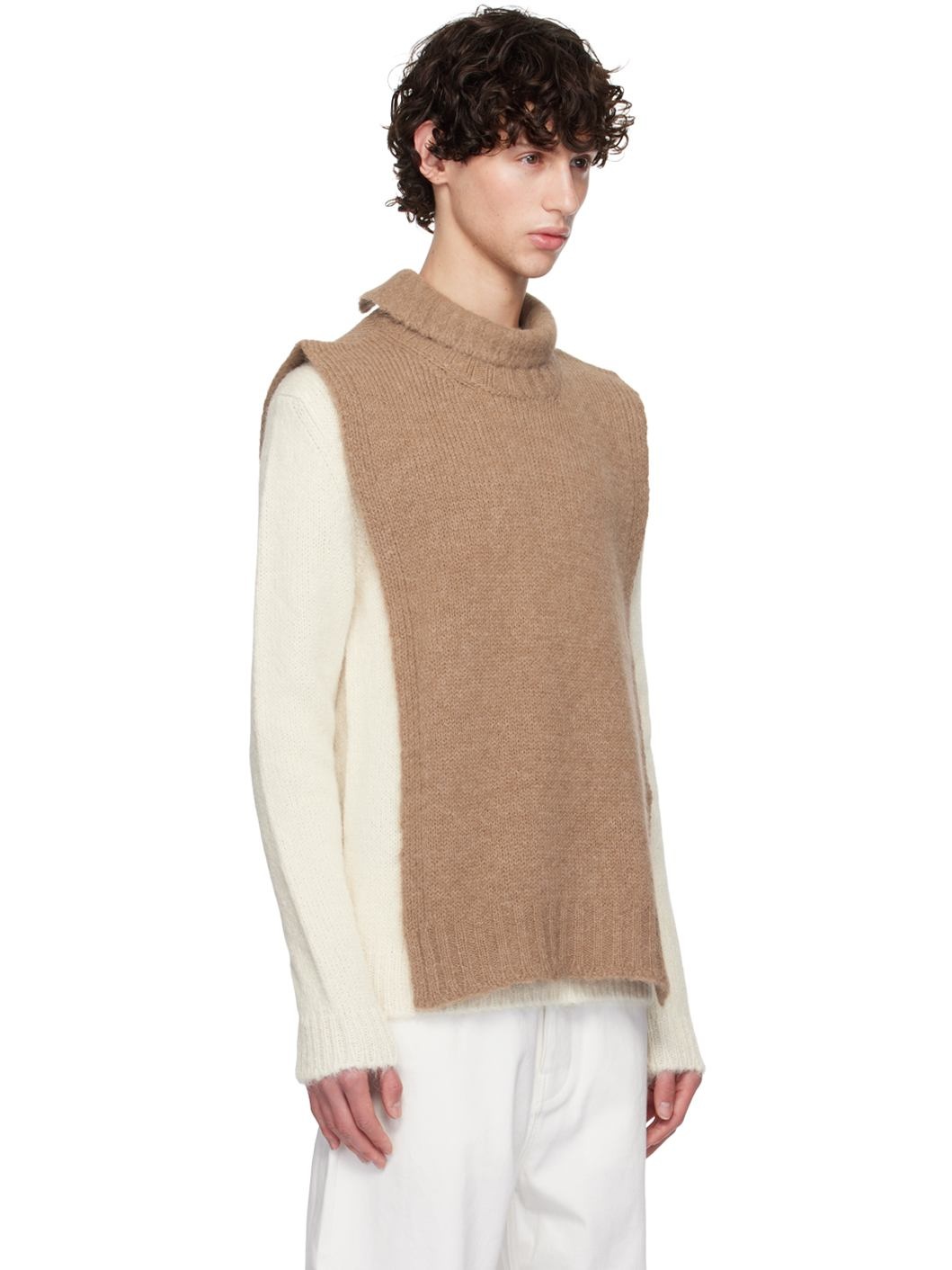 Brown Vented Vest - 2