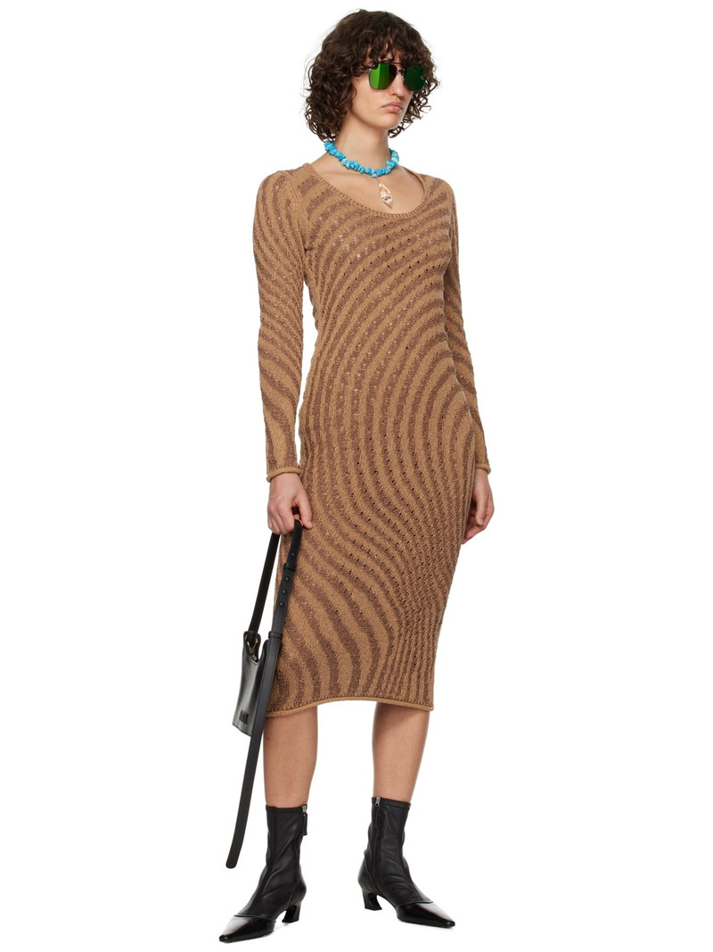Acne Studios SSENSE Exclusive Brown Midi Dress outlook