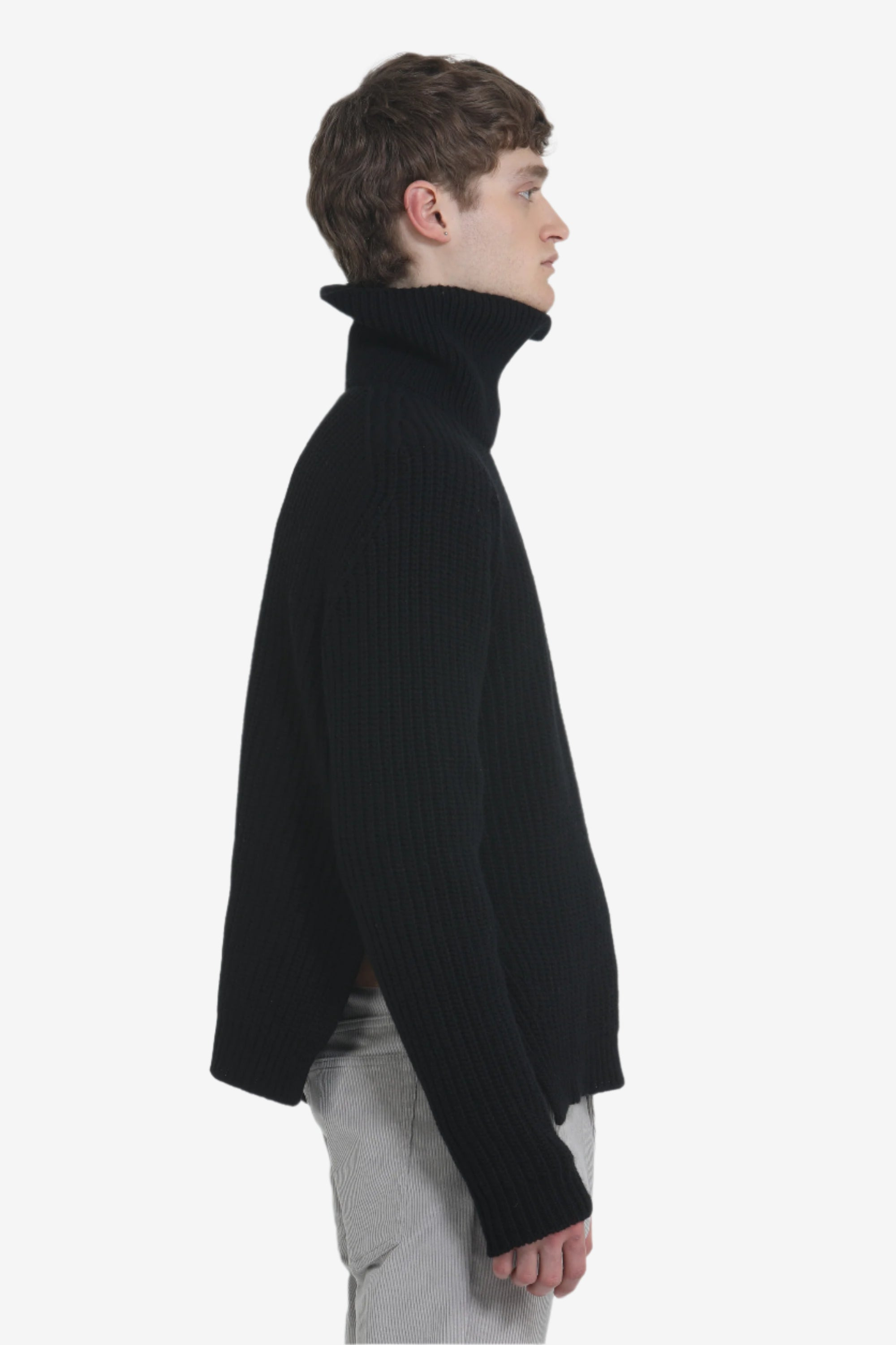 HIGH NECK SWEATER WITH ZIP CLOSURE - 4