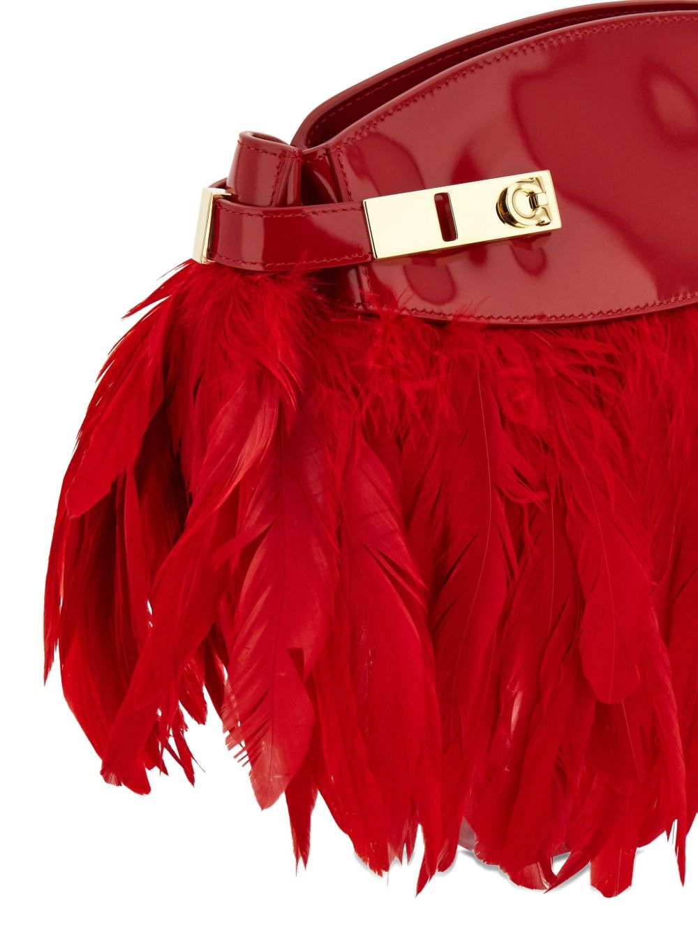 Hug feather-trimmed cross body bag - 3