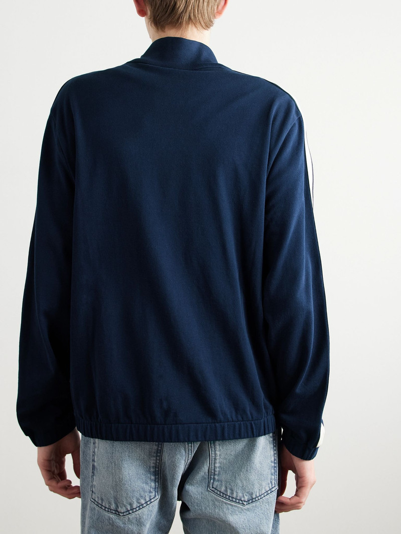 Striped Cotton-Jersey Track Jacket Navy 3