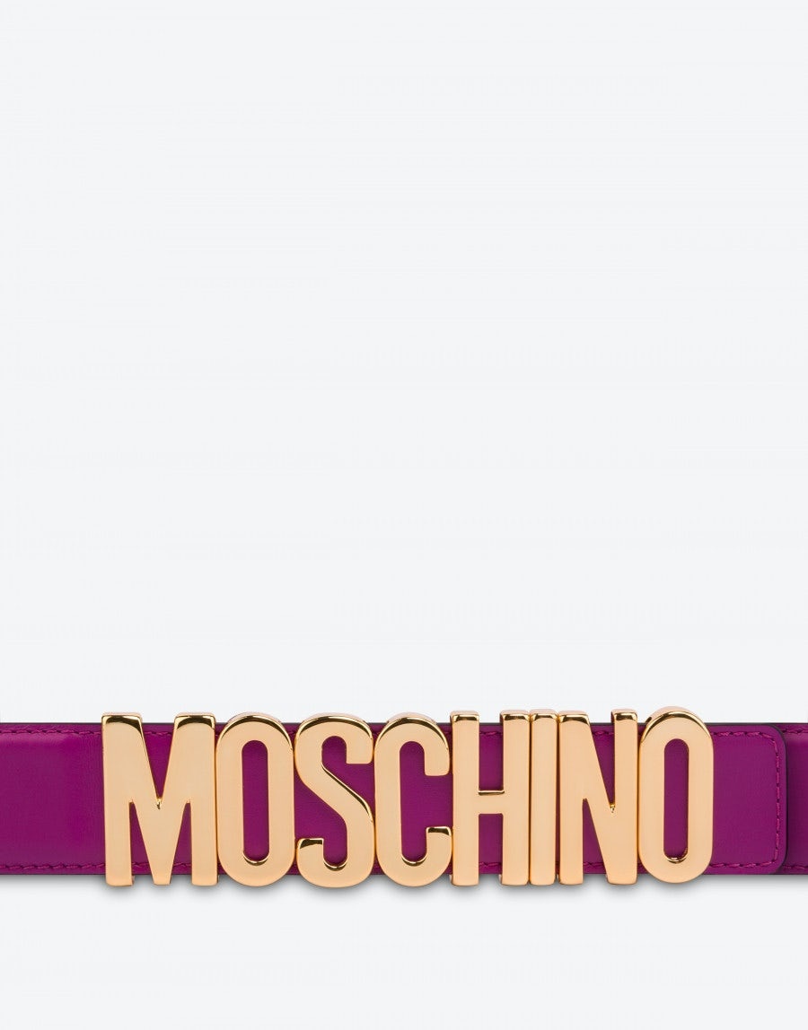 LETTERING LOGO CALFSKIN BELT - 2