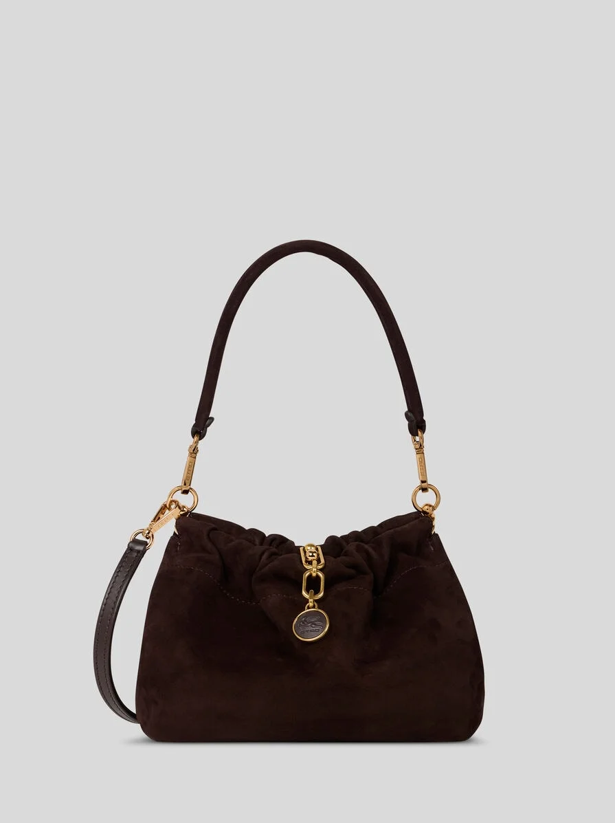 SMALL VELA BLOSSOM BAG IN SUEDE - 1