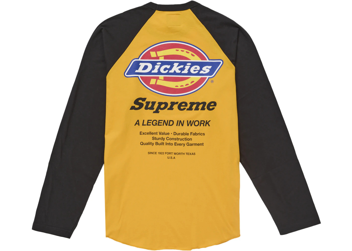Supreme Dickies Raglan L/S Top Black - 2