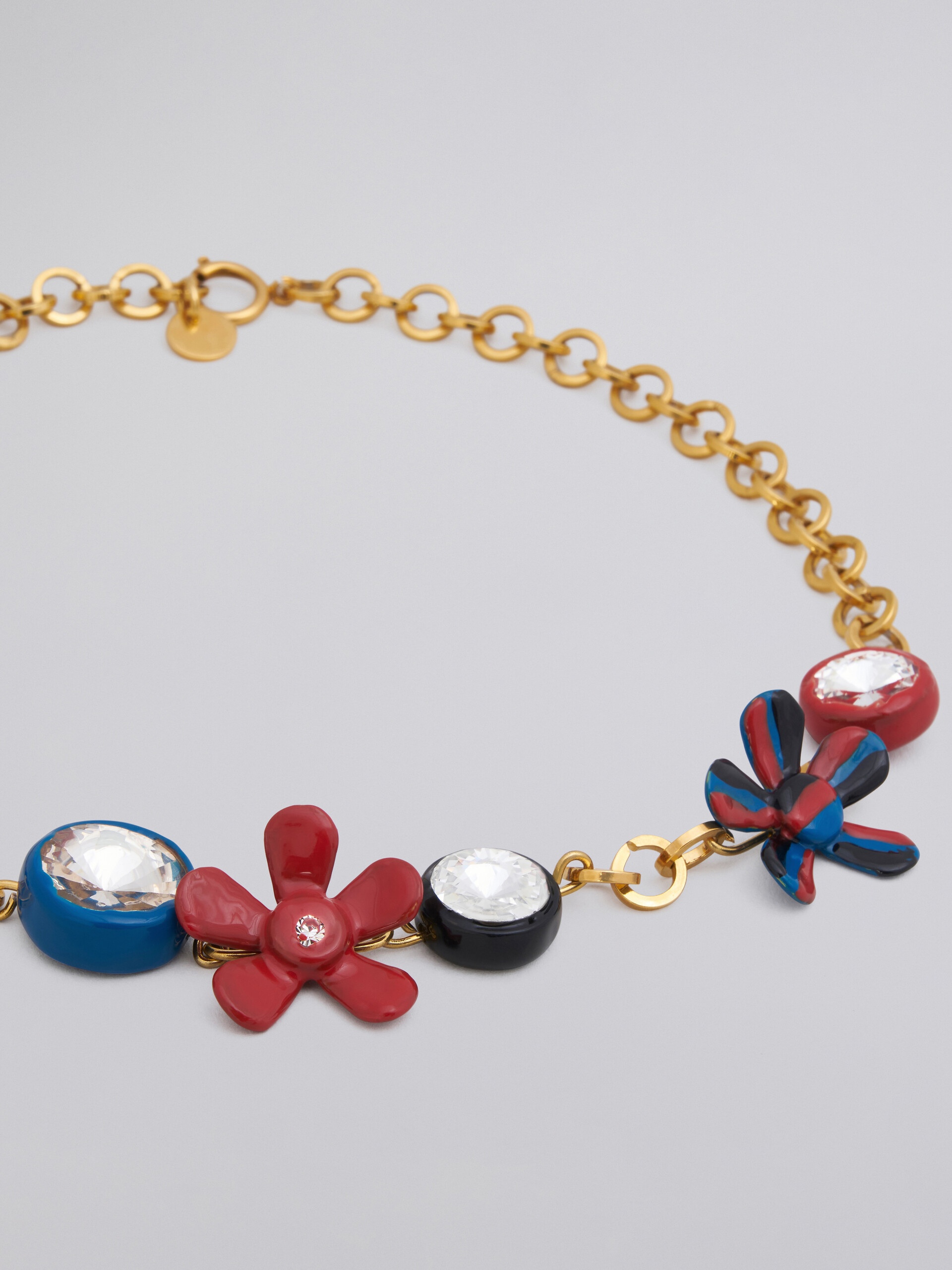 DAISY RED AND BLUE NECKLACE - 3