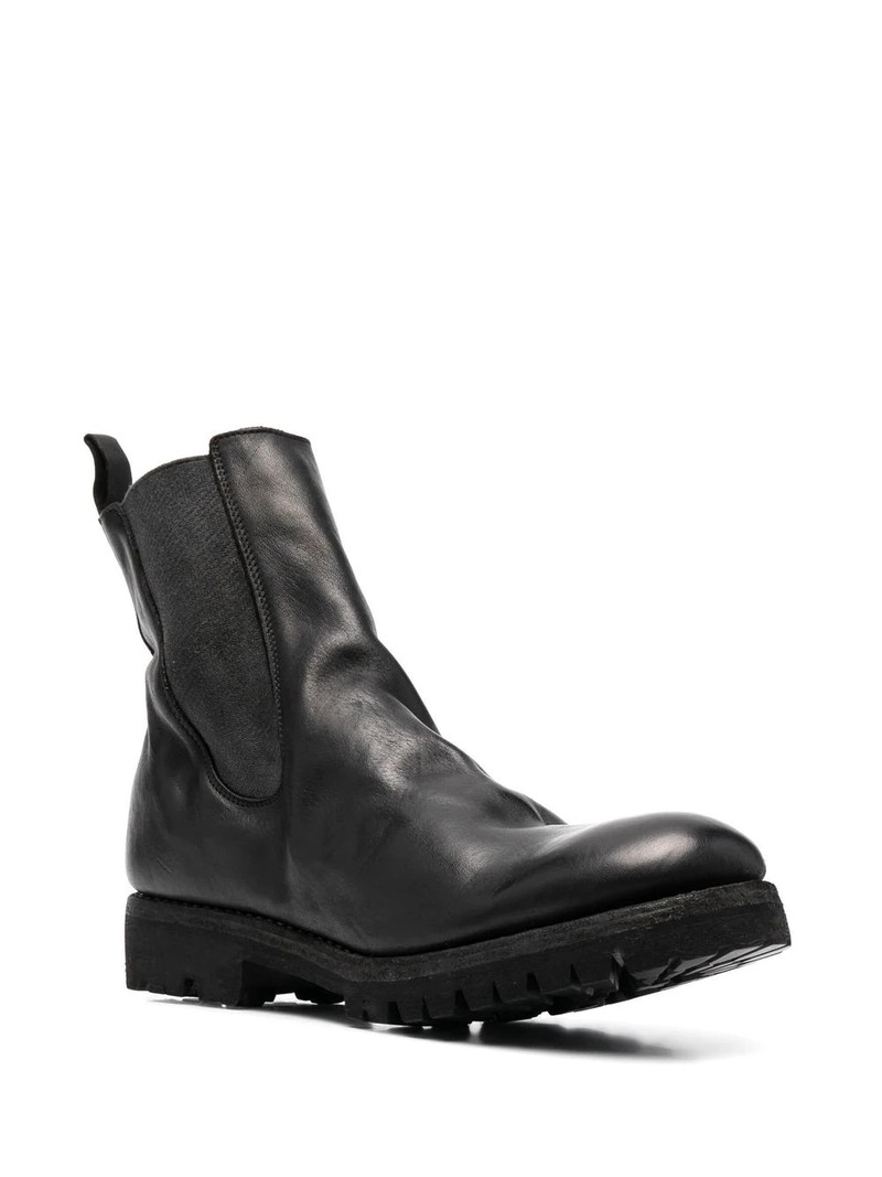 Guidi ridged leather Chelsea boots outlook