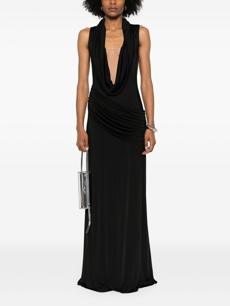David Koma plunge-neck sleeveless maxi dress outlook