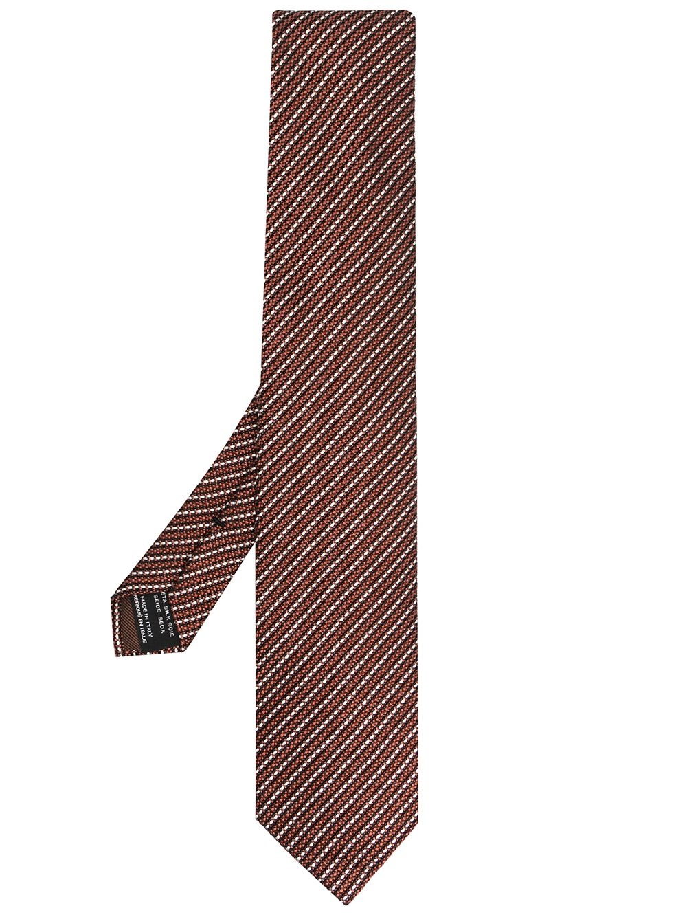 diagonal-stripe silk tie - 1