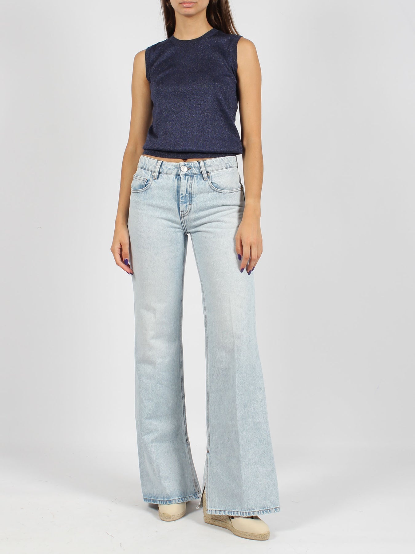 Slitted flare fit jeans - 2