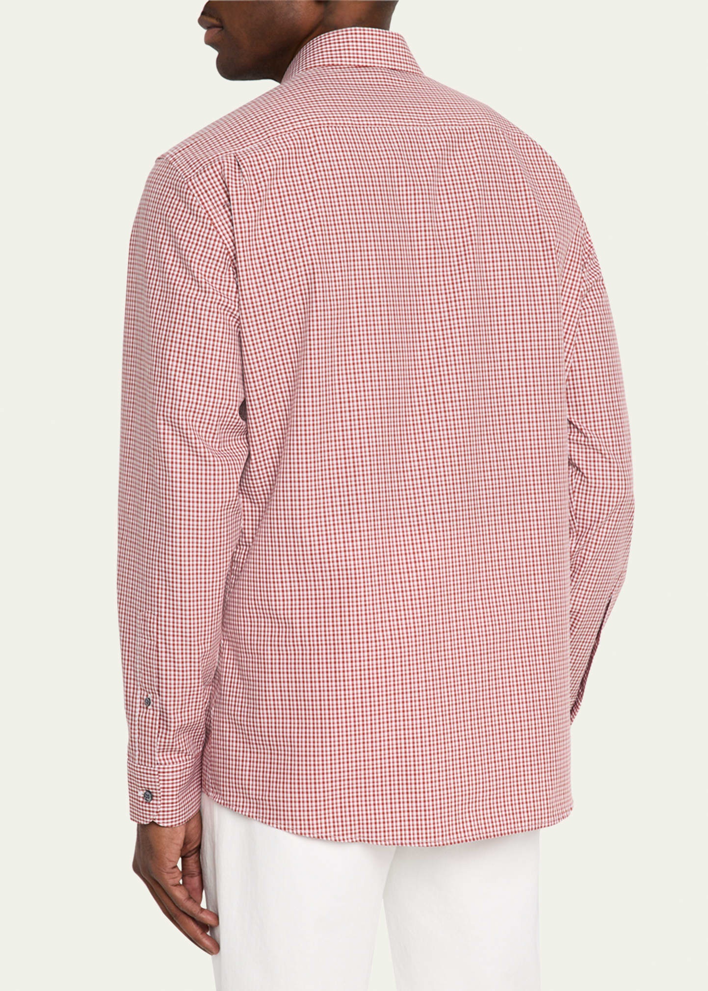 Men's Cotton Check Casual Button-Down Shirt - 3