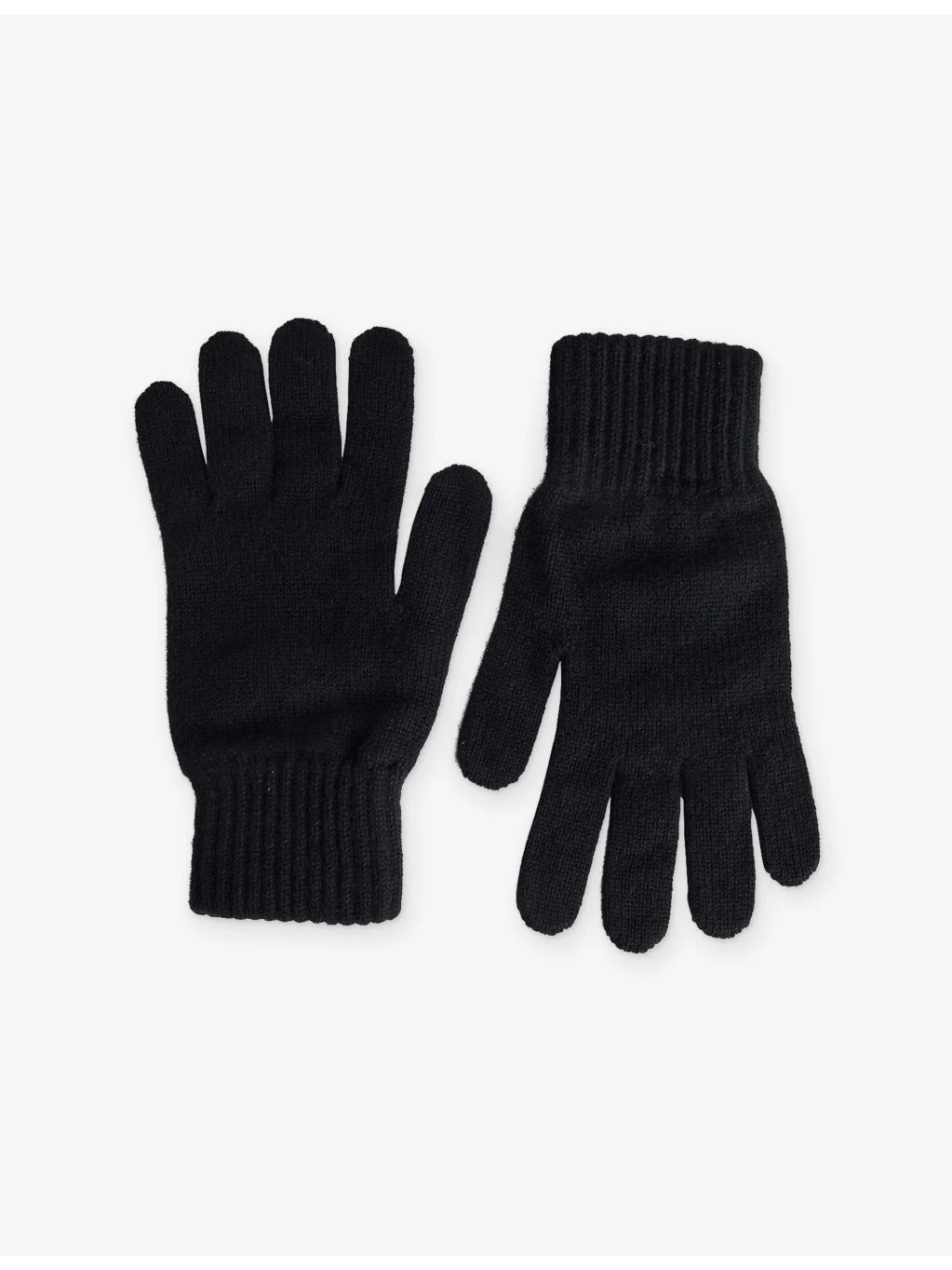 Ribbed-Cuff Cashmere Gloves - 1