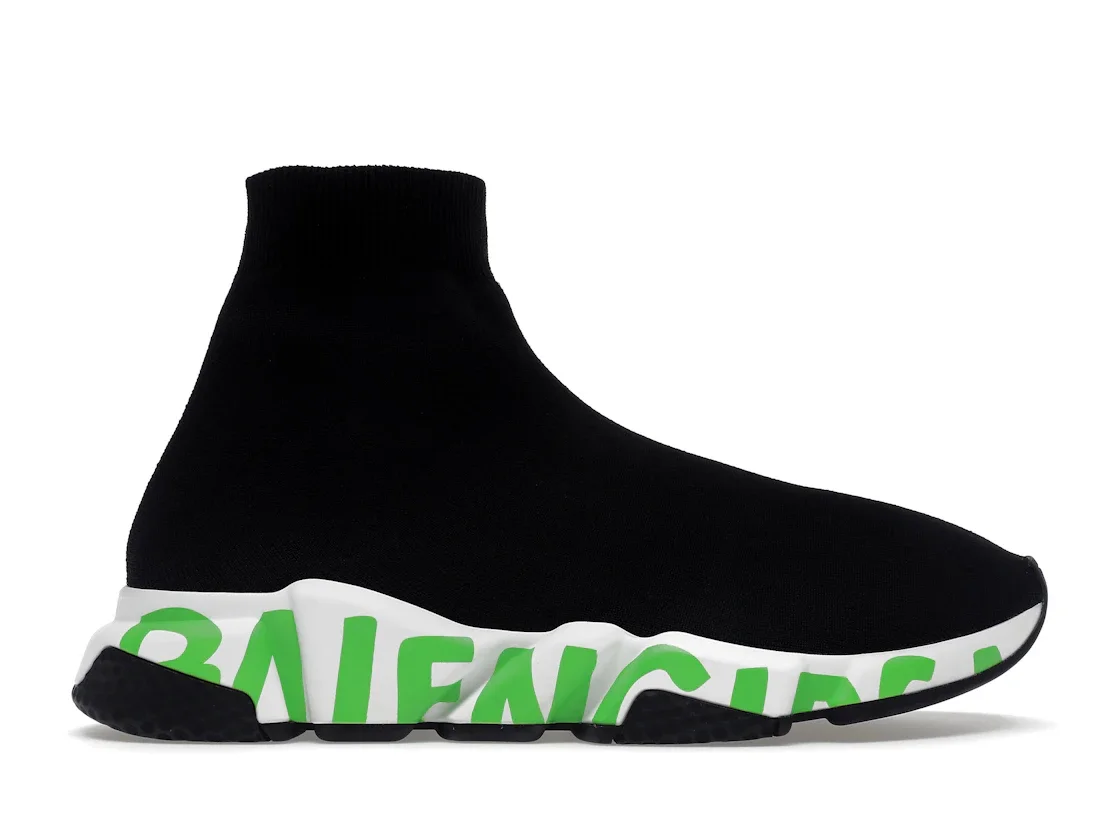 Balenciaga Speed Graffiti Black Green - 1