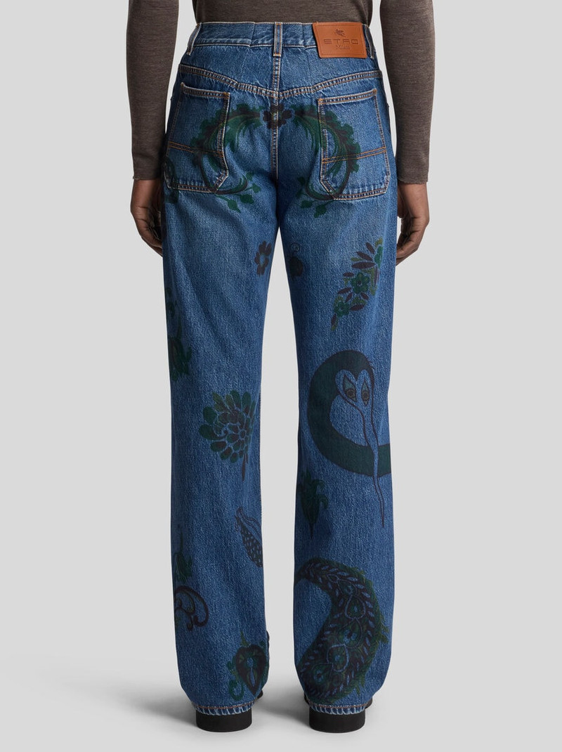 STRAIGHT-LEG JEANS WITH PRINT 5