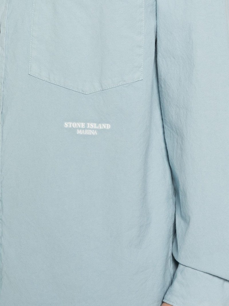 logo-embroidered shirt 5